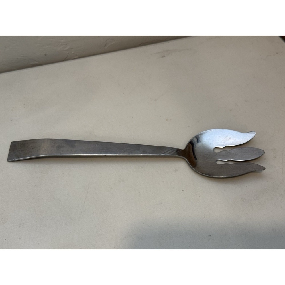 Vintage Japan 11" Stainless Steel Serving Utensil Fork‎ Silver Tone